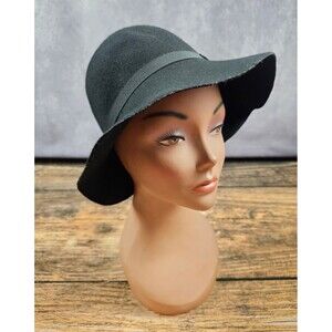 VTG 70s Lord & Taylor Italy Made Black 100% Wool Hat Retro Rockabilly Derby OS